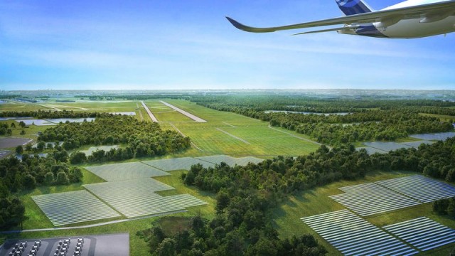 Solar panels to surround D.C.'s Dulles airport, deliver power to 37,000 homes