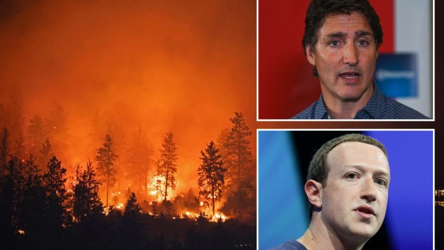 Justin Trudeau says Facebook ‘bad for democracy' after it blocks news in fire-ravaged Canada