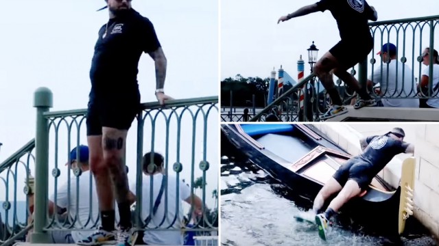 Man at Disney World's Epcot jumps from bridge into lagoon in alleged $60K bet