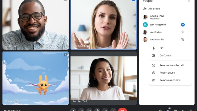 Google Meet now lets you pause video streams of individual tiles
